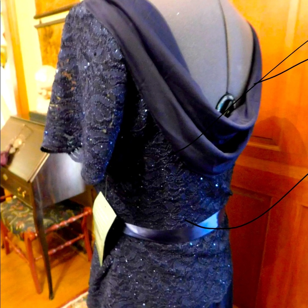 Navy long dress